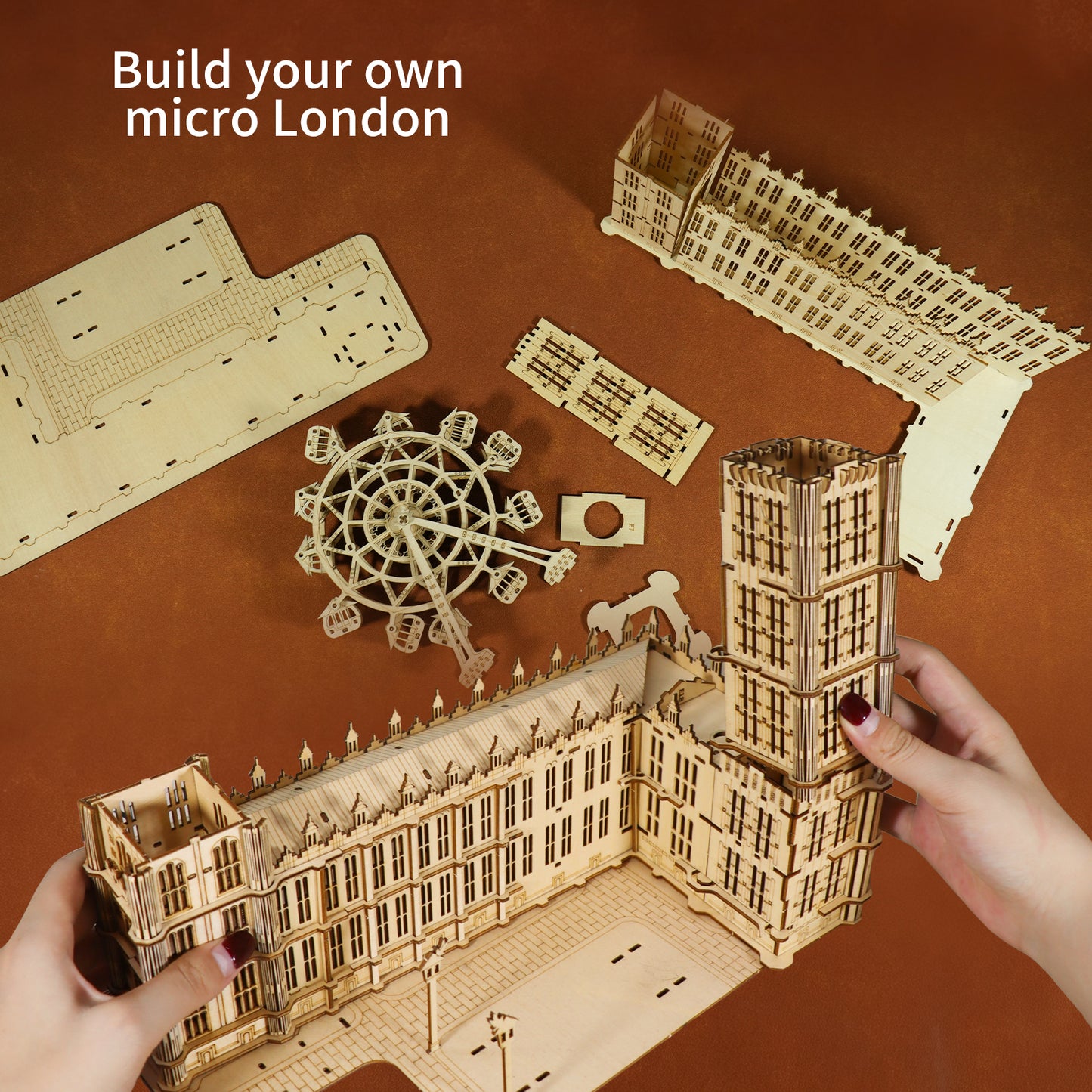 3D Wooden Puzzle Big Ben Model Kits Desktop Clock DIY Building Blocks Creative Gift Home Decor for Family Unique Christmas Gift